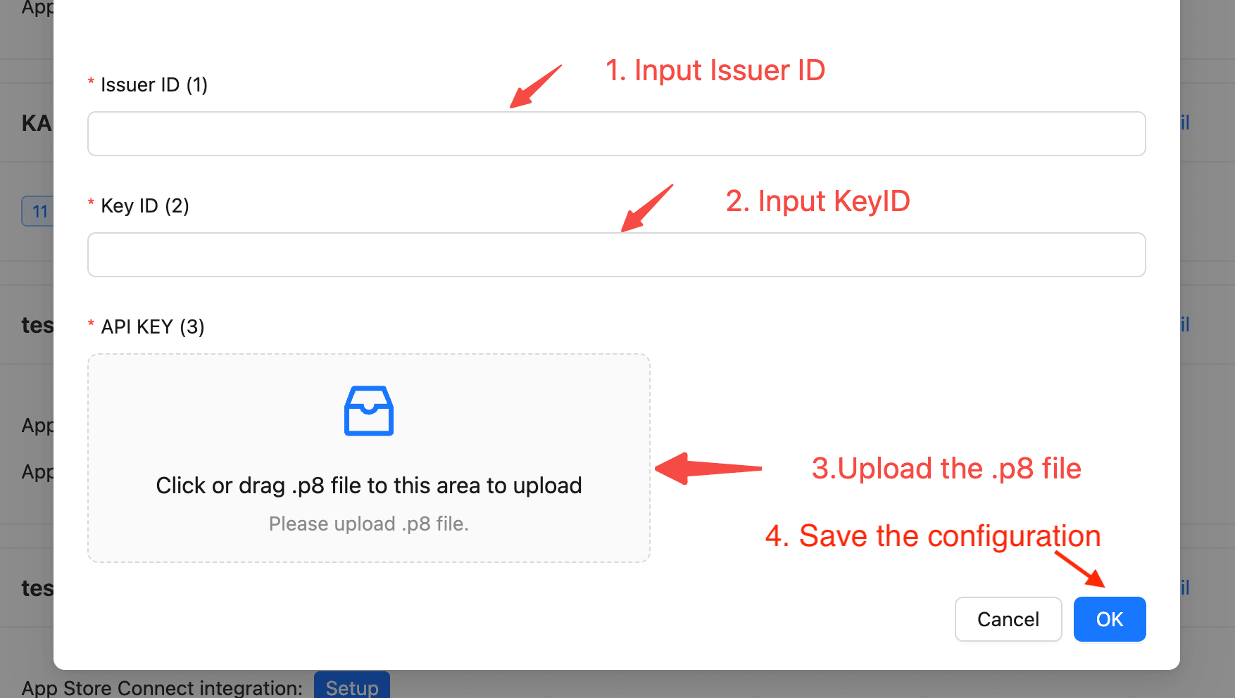 Connect the API key to RefundCat